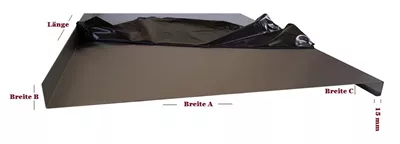 Edelstahl Arbeitsplatte zum Verkleiden einer Küchenarbeitsplatte